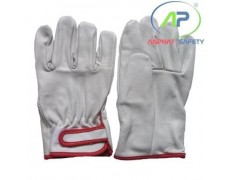 Găng tay da hàn Tig ngắn tay (25cm) (viền đỏ)
